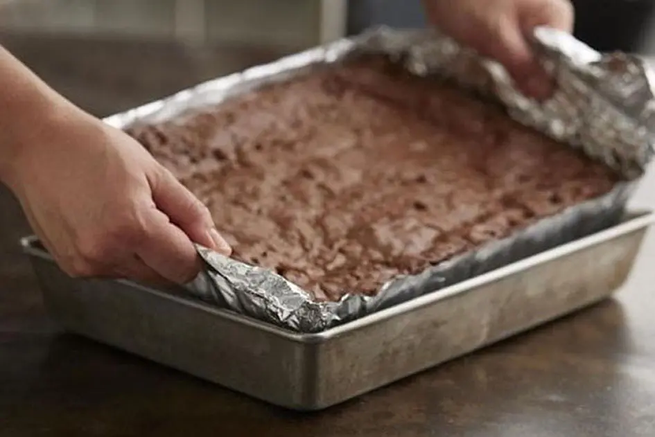 Freshly baked brownie