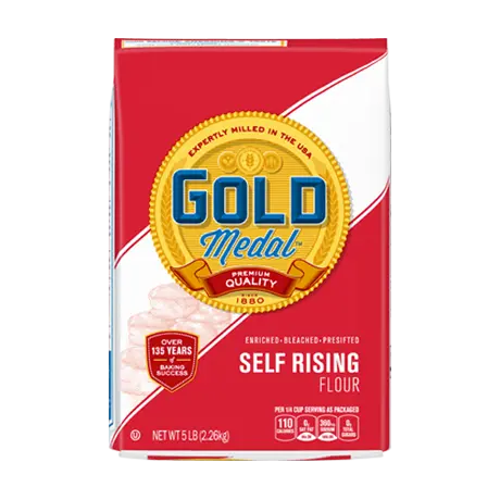 Self Rising Flour 5 pound bag - red with white diagonal stripe